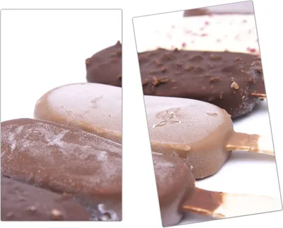 Produktbild von Spritzschutz Herdabdeckplatte Schneidebrett aus Glas Eiscremebonbons 2-Teilig (60x52cm)