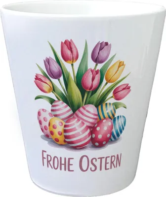 Produktbild von Tulpen und Ostereier Frohe Ostern Blumentopf