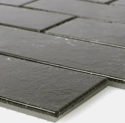 Produktbild von Glasmosaik Fliesen Richmond Schwarz