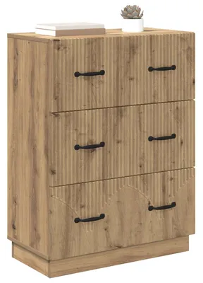 Produktbild von vidaXL Schubladenschrank Artisan-Eiche 66 x 34,5 x 87 cm Holzwerkstoff