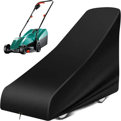 Obrázek produktu pro Ochranný obal na sekačku, rozměry 67x191x110 cm, černý, vyroben z voděodolné a větruodolné tkaniny Oxford 420D, s UV ochranou