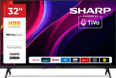 Produktbild von Sharp 32HE2245E 32 Zoll HD Ready LED Fernseher TiVo Smart TV HDR10 Triple Tuner HDMI ARC Frameless