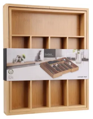 Produktbild von Excellent Houseware Ausziehbarer Besteckkasten Bambus