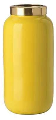 Produktbild von Gift Company Minivase Saigon mit Metallring Gelb Gold (9,5cm)