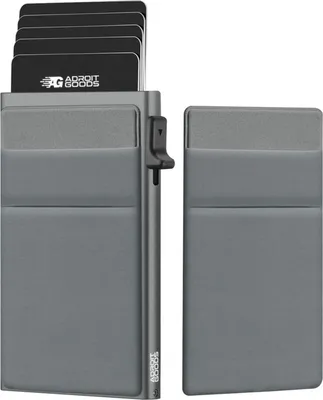 Zdjęcie produktu dla Etui na karty AdroitGoods Grey - Etui na karty kredytowe - Wysuwane etui na karty - Aluminium - Portfel - Męskie etui na karty - Damskie etui na karty