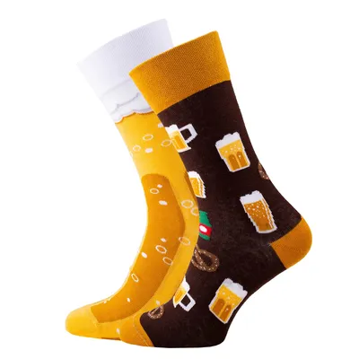 Immagine prodotto di Many Mornings Calzini colorati da uomo Craft Beer giallo taglia. 39-42