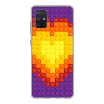 Produktbild von MuchoWow® Handyhülle Schutzhülle Hülle für Samsung Galaxy A71 Muster - Herz Silikon Softcase Handy Hülle - Kartenbesitzer