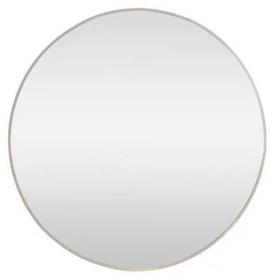 Obrázok produktu pre Kruhлый nástenné zrkadlo z kovu s dreveným rámom, 80 x 80 x 2,5 cm