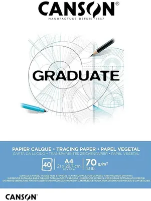 Zdjęcie produktu dla CANSON C31250P020 Kalka kreślarska CANSON GRADUATE, DIN A4, 70 g/m²