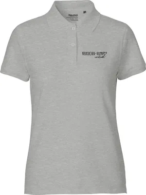 Produktbild von Huuraa Damen Polo Shirt Neukirchen-Vluyn verliebt XXL Sport Grey Bio Baumwolle Fairtrade Poloshirt Geschenkidee