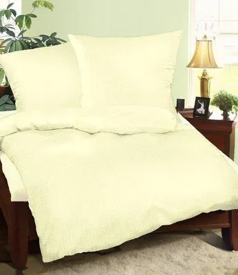 Produktbild von Bettwäsche Seersucker 140x200 Creme 100% Baumwolle