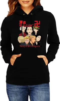 Produktbild von Damen Kapuzenpullover Japan Anime Manga Tokyo Anime Revengers Plus, Lady L / Schwarz