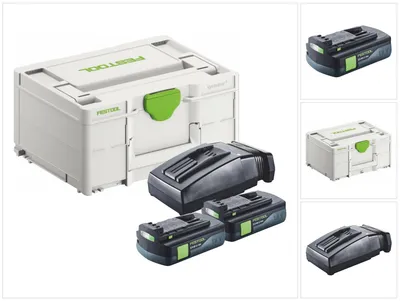 Imagen del producto de Festool energy set 2x BP 18 Li 3.0 C batería 18 V 3.0 Ah / 3000 mAh Li-Ion ( 2x 577658 ) + cargador TCL 6 ( 201135 ) + Systainer