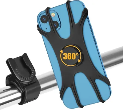 Image de Jumkeet vélo Support de téléphone portable Rotation 360° Amovible Anti-Shake Silicone Phone 13 12 11 Pro MaxXRXS8 7 6 Plus Samsung S20S10S9 45-70 pouces