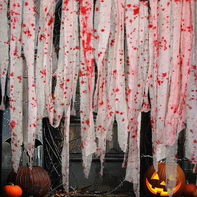 Halloween-Grusel-Blutstoff, 50 m, rot, für Dekoration