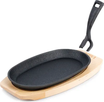 Obrázek produktu pro Litinová pánev na servírovací desce Horký talíř Sizzler