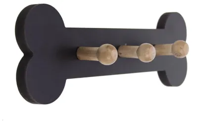 Obrázek produktu pro Nástěnný věšák "Meander" na boty, 3 háčky, dřevo, rozměry 35x6x11 cm (běžná cena: 13,95 €)