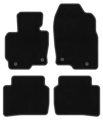 Obrázek produktu pro Velurové autokoberce pro: Mazda CX-5 I 2012-2017 (SUV) – sada 4 ks, černé, na míru – Wielganizator BASIC