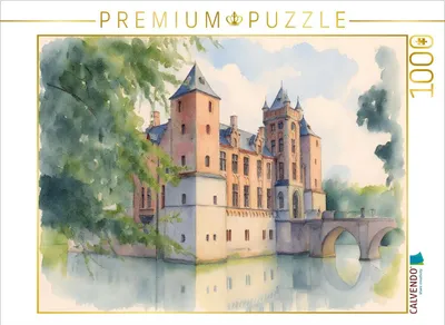 Produktbild von CALVENDO Puzzle Schloss Tillegem in Brügge | 1000 Teile Lege-Größe 64x48cm Foto-Puzzle für glückliche Stunden