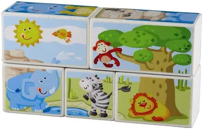 Produktbild von Haba Würfelpuzzle Zoo-Tiere 301202