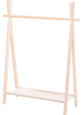 Produktbild von Kids Collection Garderobenständer Kleiderständer Kleiderstange für KINDER aus Holz mit Ablage für Schuhe