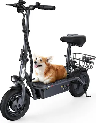 Productafbeelding van Elektrische scooter voor volwassenen - Model F3 - Accu 48V 13Ah - Snelheid tot 45 km/u - Actieradius 40-60 km - Banden 25,4 cm - Mand - Maximaal draagvermogen 120 kg - zwart