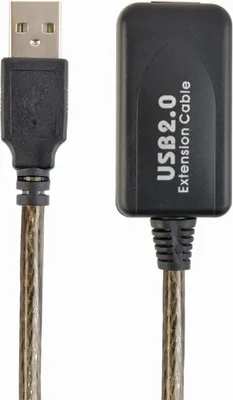 Produktbild von Gembird USB A/USB A M/F 10m, 10 m, USB A, USB A, USB 2.0, Männlich/Weiblich, Schwarz