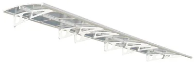 Produktbild von Palram - Canopia Metall Vordach Bordeaux 6690 Acrylglas Weiß 139x671 cm