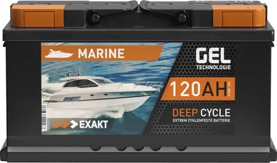 Produktbild von Exakt GEL Bootsbatterie Wohnmobil 12V 120Ah 353 x 175 x 190mm 25.7 Kg