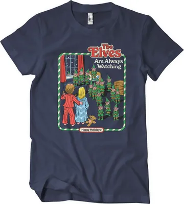 Produktbild von The Elves Are Watching T-Shirt - Medium  - Navy
