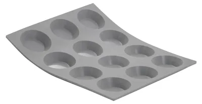 Silikon-Backform, 12 Mini-Törtchen, grau, 21 x 17,5 x 1 cm