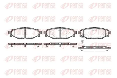 Produktbild von REMSA Bremsbeläge Satz Hinten Bremsklötze für SUBARU FORESTER (SH) 1136.01