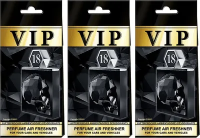 Produktbild von 3x Auto Duft VIP 18, Lufterfrischer Auto,Duftbaum auto,Auto zubehör,Duftspender