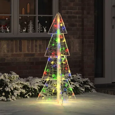 Zdjęcie produktu dla Świąteczna choinka vidaXL, 100 diod LED, wielokolorowa, 120 cm, akryl