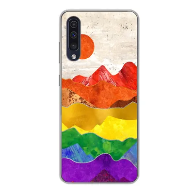 Produktbild von MuchoWow® Handyhülle Schutzhülle Hülle für Samsung Galaxy A50 Regenbogen - Marmor - Stolz Silikon Softcase Handy Hülle - Mobiltelefonhülle