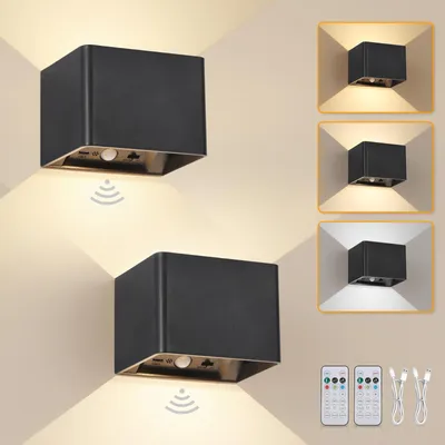 Productafbeelding van Wandlamp met Bewegingsmelder, 5400 mAh, 2 Stuks