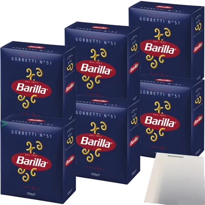 Produktbild von Barilla Pasta Gobbetti N°51 6er Pack (6X500g Packung) + usy Block