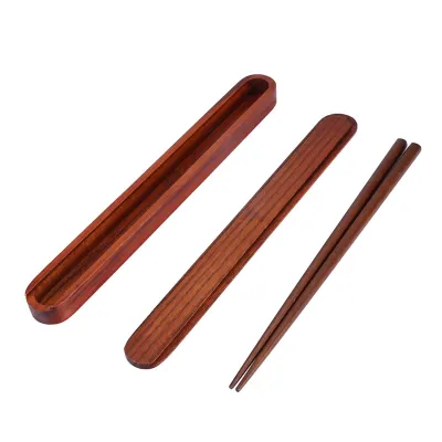 Essstäbchen-Set mit Etui, Holz, 25 cm, Reisebesteck