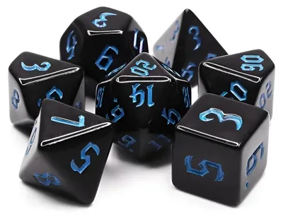 Produktbild von Würfelset Opaque: Chon drite Black/Blue (7)