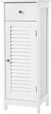 Productafbeelding van Hoppa! | Smalle kast met lade en deur | Wit - MDF