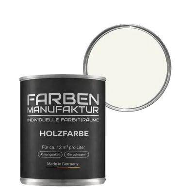 Produktbild von Farben Manufaktur Holzfarbe Wetterschutzfarbe Holzlack RAL deckend 5L - ca. RAL 9010 Reinweiss