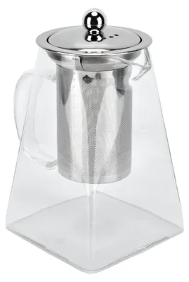 Produktbild von Borosilikatglas-Teekanne mit Edelstahlfilter, 950 ml, für Zuhause und Büro