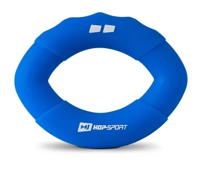 Obrázek produktu pro Hop-Sport Oválný trenažér na ruce ze silikonu 18,1 kg HS-S018OG Trenažér na ruce s kroužkem na předloktí pro lepší sílu prstů, sílu úchopu předloktí s antistresovým kroužkem - modrý