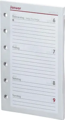 Produktbild von BSB Kalendarium Kalendereinlage Terminplaner Pocket A7 1 Woche