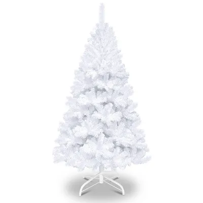 Image de Jopassy Sapin de Noël artificiel 210cm (Ø env. 115 cm) avec 900 pointes et système de pliage à montage rapide, difficilement inflammable, support métallique inclus,Blanc