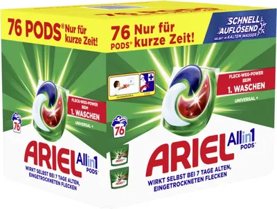 Produktbild von ARIEL UNIVERSAL+ Alli1 PODS Waschmittel 76 St.