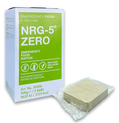 Produktbild von NRG-5 ZERO - NOTVORRAT - GLUTENFREI | 500 Gramm Einheit | Notverpflegung Emergency Food - 15 Jahre MHD