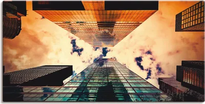 Produktbild von ARTland Leinwandbild New York Hochhaus Größe: 60x30 cm