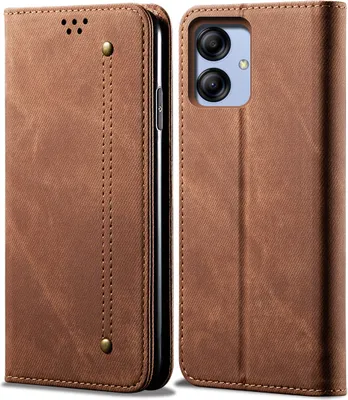 Obrázek produktu pro Pouzdro Galaxy A04E, kožené flipové pouzdro typu kniha se stojánkem pro Samsung Galaxy A04E Brown