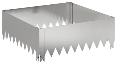 Produktbild von vidaXL Raseneinfassung 60 x 60 x 20 cm Stahl Silber